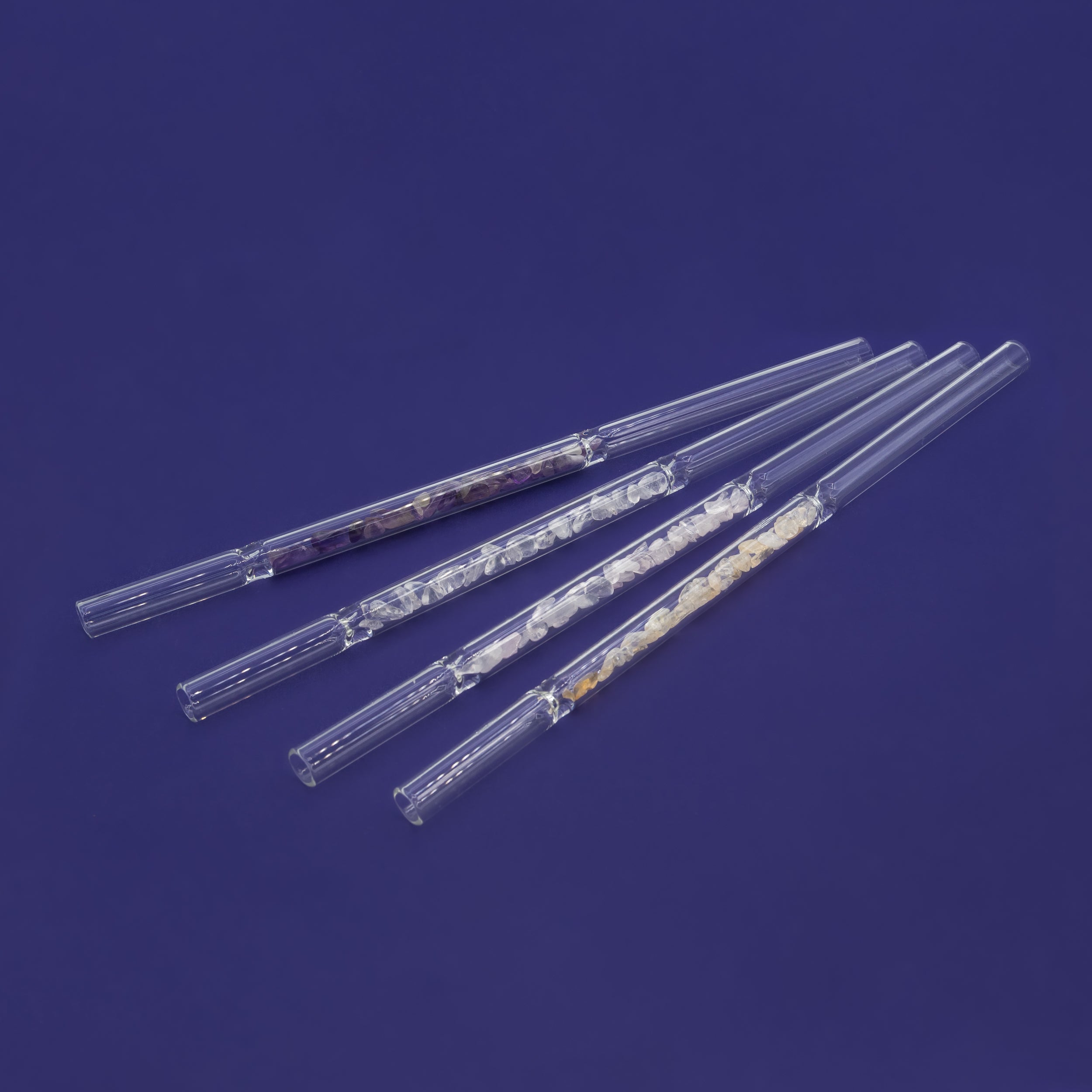 Glass Straw with Crystals